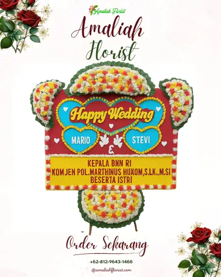 Papan Bunga Pernikahan Margakaya